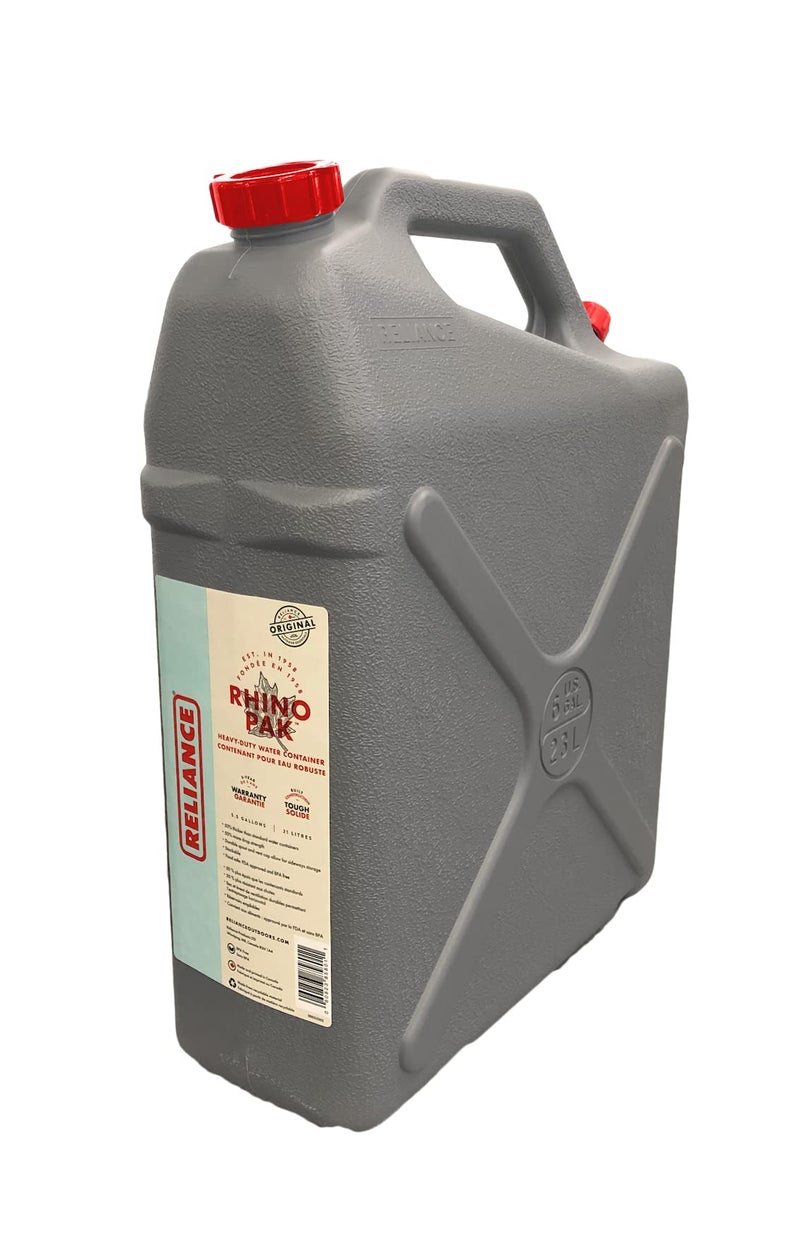 Reliance Products Rhino-Pak Heavy Duty Water Container (Grey, Medium), 8580-15 - Image 1